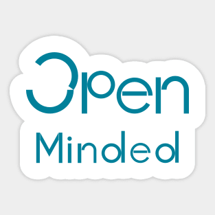 open minded Sticker